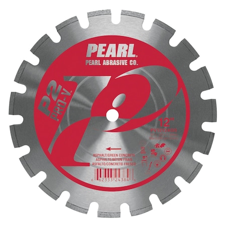 Pearl P2 Pro-VAsphalt and Green Concrete Blade 12 x .125 x 1, 20mm PV1212AGS