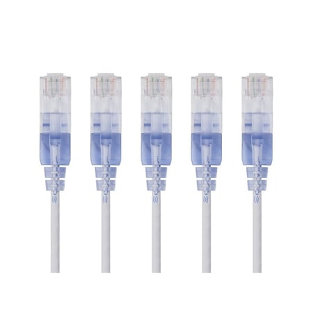 Monoprice SlimRun Cat6A Ethernet Patch Cable - Snagless RJ45_ UTP_ Pure Bare Cop 29447