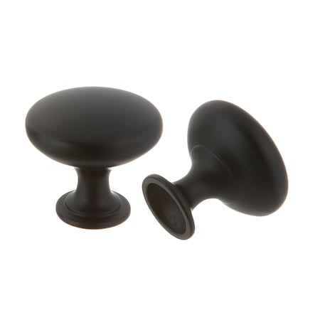 Pride Industrial 1-1/16in Diecast Mushroom Cabinet Knob Matte Black Finish K910BK
