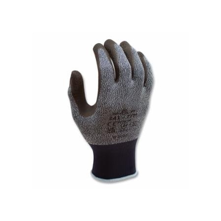 Showa 341 General Purpose Latex Coated Palm Gloves, 6/Small, Grey, 12PK 845-341S-06