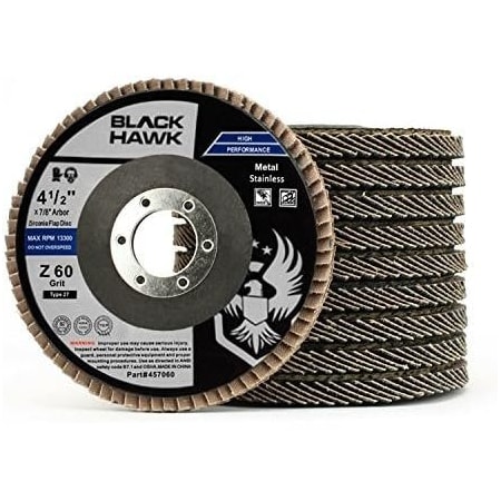 Weldcote 4-1/2in x 7/8 T27 Z-Solid Regular 120 Grit Flap Discs, 10PK 11115