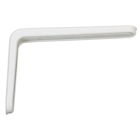 Knape & Vogt Slim-Line 215SP WH 8 Shelf L-Bracket, 8 in L, 5-1/4 in H, Steel 215SPWH8