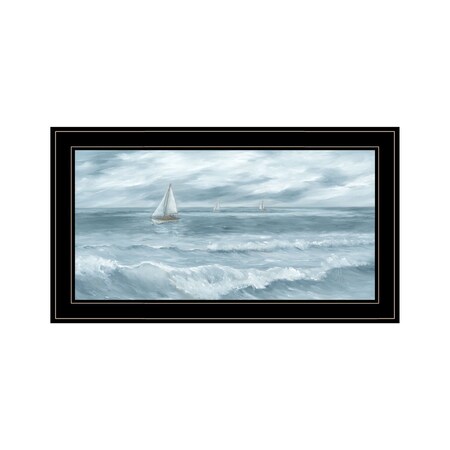 Homeroots Three Sailboats Black Framed Print Wall Art 529951