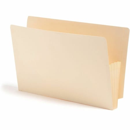 Smead MANILA END TAB FILE POCKETS, 3.5in EXPANSION, LEGAL SIZE, MANILA, 25PK 76124