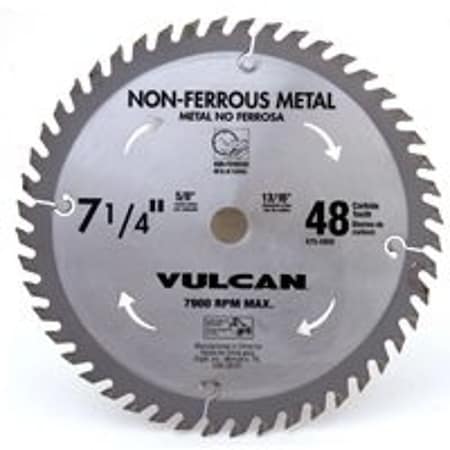Vulcan 410761OR Circular Saw Blade, 7-1/4 in Dia, 5/8 and 13/16 Diamond in Arbor PTA250491/410761O