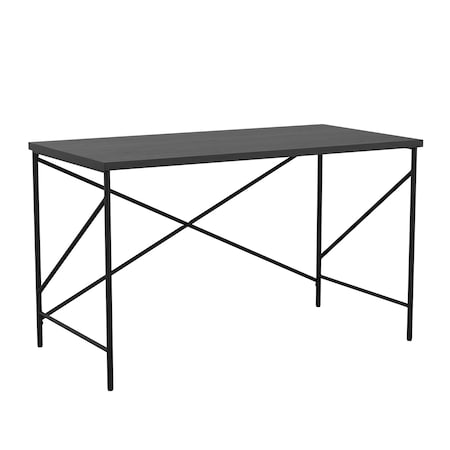 Martha Stewart 23.5 in. D X 47.25 in. W X Engineered Wood, Steel, Black Top/Oil Rubbed Bronze Frame XU-DK-4-BK-MS