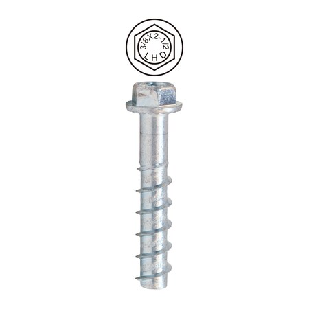 Dottie 3/8in x 2-1/2in Hex Head Concrete Screw Bolt, 50PK CSB38212