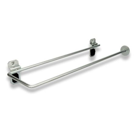 Triton Products 11-7/8" Zinc Plated Paper Towel Holder Pegboard Hook for LocBoard 56290