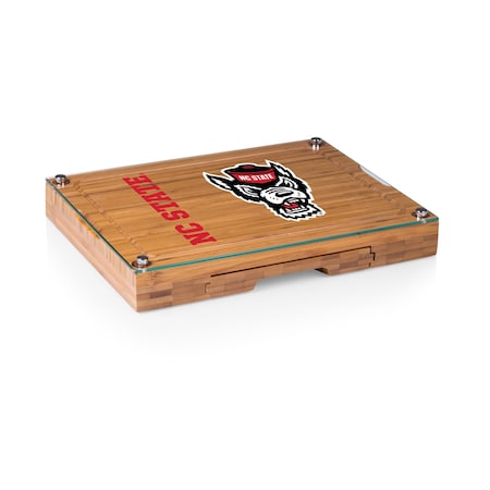 Picnic Time Family Of Brands NCAA NC State Wolfpack Concerto Glass Top Cheese Board and Knife Set 919-00-505-424-0