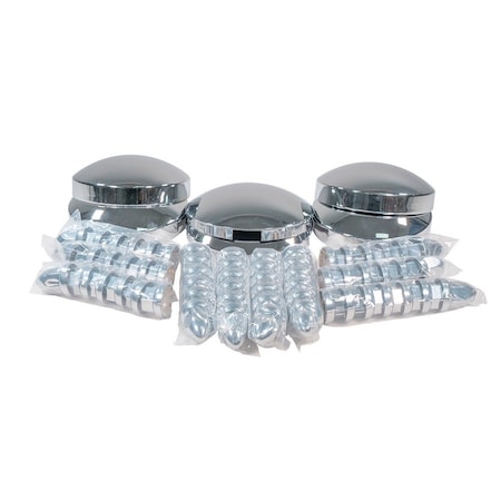 Mytee Products Semi Truck ABS Plastic Wheel Center Caps & Lug Nut Covers Kit LNC-SET