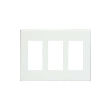 Leviton Decora Wallplate, Screwless, Standard Size, Gang 3, Black 80311-SE
