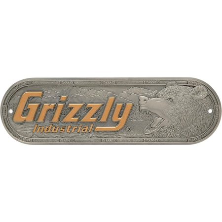 Grizzly Oblong Nameplate-Small H4609