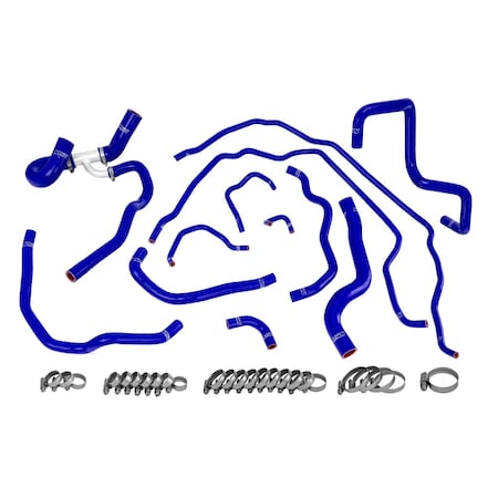 Hps Performance High Temp Reinforced Silicone Radiator and Heater Coolant Hose Kit, Blue, 57-1511-BLUE
