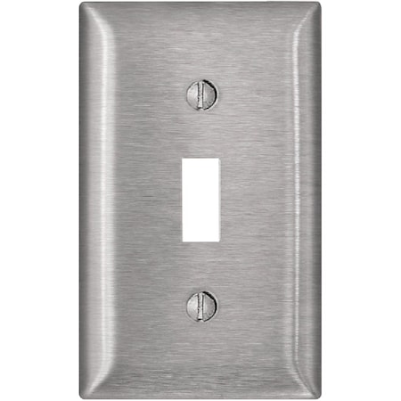 Leviton 1-Gang Stainless Steel Toggle Magnetic C-Series Switch Wall Plate R50-00SL1-000