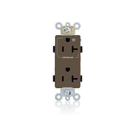 Leviton Controlled Decora Plus Duplex Receptacle 20 Amp, 125 Volt 16352-1P