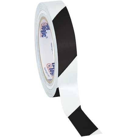 Tape Logic 1in x 36 yds. Black/White (3 Pack) Striped Vinyl Safety Tape, 3PK T91363PKBW