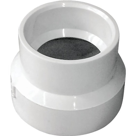 Canplas Reducing Coupling, 2 x 1-1/2 in, Hub, PVC, White 193022