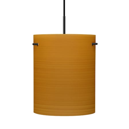Besa Lighting Besa Tamburo 8 Pendant, Oak, Black Finish, 1x 11W LED 1JT-4006OK-LED-BK