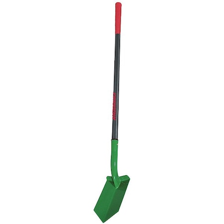 Razor-Back Trenching Shovel, 14 ga Steel Blade, Forward Turn Step, 43 in L Gray Fiberglass Handle 47036