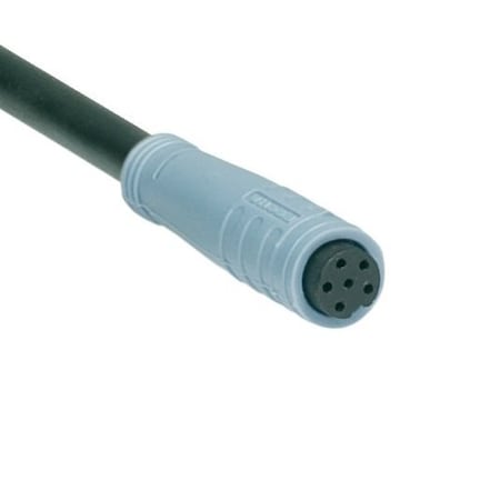 Schmersal Magnetic safety sensors, A-K6P-M8-R-G-5M-GY-1-X-A-4, Pre-wired cable, 6-pole, Latching interlocking 101206011