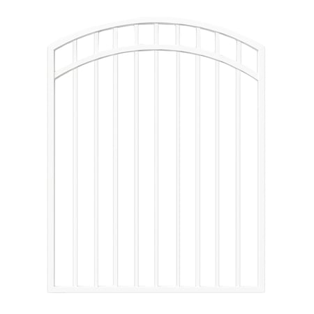 Nuvo Iron 45-in Wx 56-in H Glossy Wht Coral Gate Arched 48-in W Opening SC Hardware W/Double Side Handle ICGA4556GW