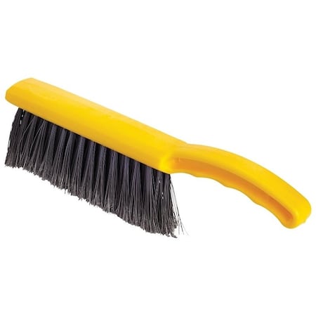 Rubbermaid Counter Brush, Silver Bristle, 12-1/2 in OAL, Yellow Handle FG634200SILV