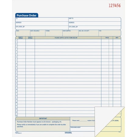 Adams Purchase Order Book 2-Part carbonless 50 ST per BK DC8131