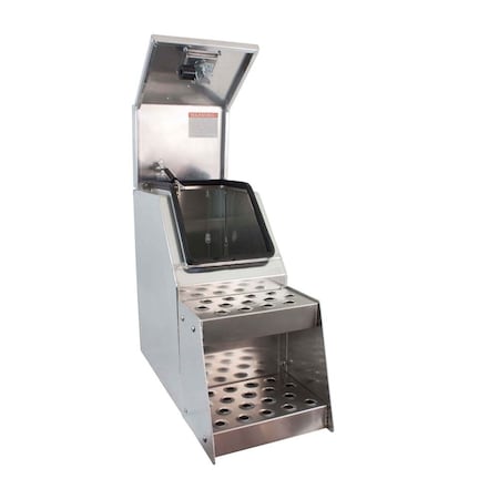 Mytee Products Aluminum Step Box 24.5in x 28.4in x 15in - Open Wide Step Box Design STB-15I-OW