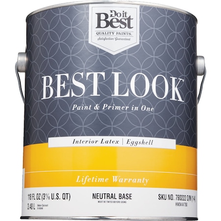 Do It Best Best Look Latex Premium Paint & Primer In One Eggshell Interior Wall Paint Neutral Base 1 Gal. HW34A0750-16