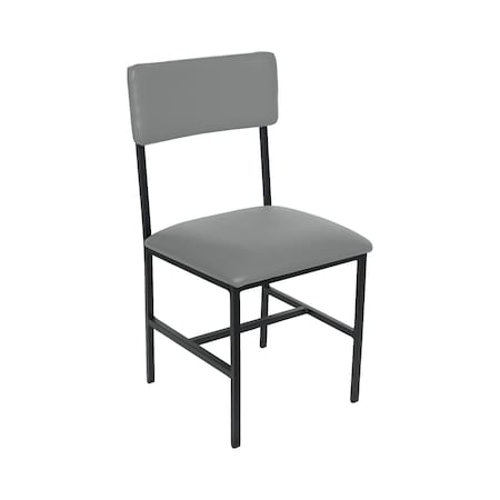 Bfm Seating Meghan Side Chair, Grade 4 Upholstered Seat & Back - Steel Frame - Sand Black Finish JS33CM2134-2134SB