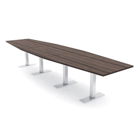 Skutchi Designs 16 Person Conference Table With Power Unit | 16' Hexagon Table | Harmony Series HAR-HEX.IR-48X192-T-H3041-NA