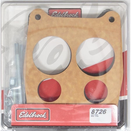 Edelbrock 8726 0.75 in. 4-Hole Wood Carburetor Spacer EDE8726