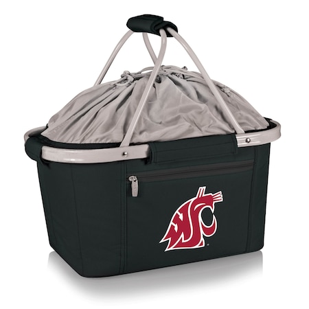 Picnic Time Family Of Brands NCAA Washington State Cougars Metro Shopping Basket - Insulated Picnic Basket 645-00-175-634-0