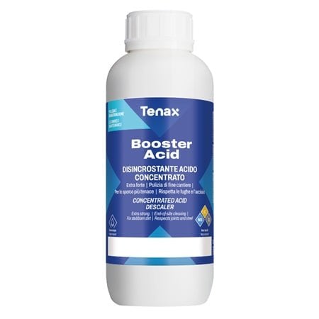 Tenax Booster Acid Extra Strong - 1 Liter. Water-Based Descaling Cleaner Designed for Quartz Material. TBAcid
