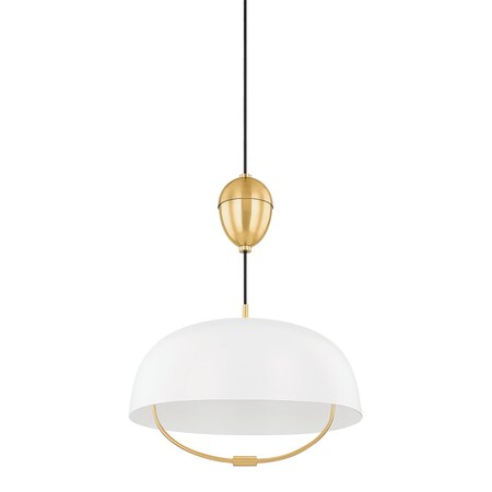 Mitzi Liliana 1 Light Pendant 18 In. Aged Brass/Soft White H925701-AGB/SWH