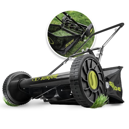 Sun Joe Manual Mower, w/Grass Catcher, 16" MJ500M