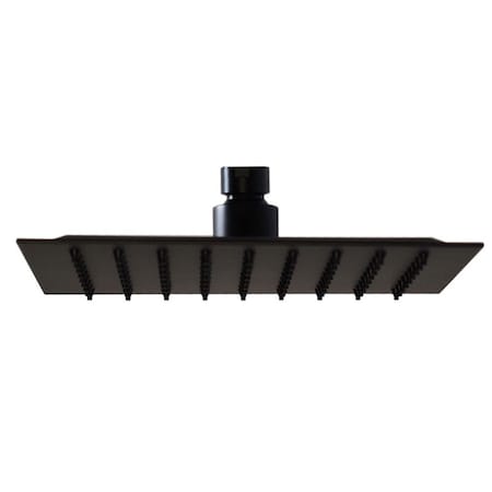 Westbrass 8 in. x 8 in. Square thin Shower head in Matte Black SHS88-62