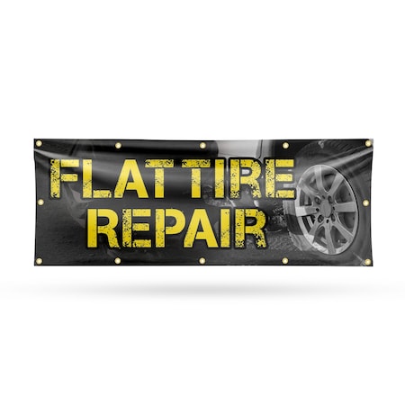 Signmission Flat Tire Repair, 48 Inch x 120 Inch, Vinyl Banner B-120-30632