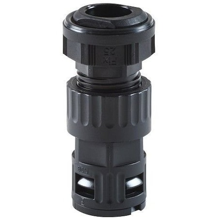 Flexa Gmbh RQGZ-S OD 21.2 IP 68 Straight Strain Relief Black 5130.021.225