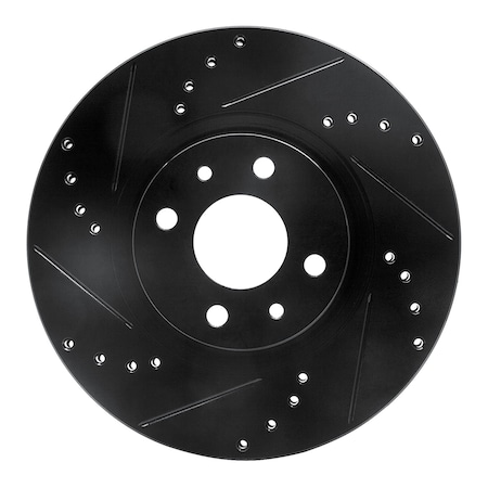 Dynamic Friction Co DFC Brake Rotor - Drilled and Slotted - Black 633-07004L