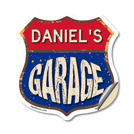 Signmission Daniel's Garage, 12 Inch X 12 Inch, Vinyl Decal SHI-D-12-383-DANIEL