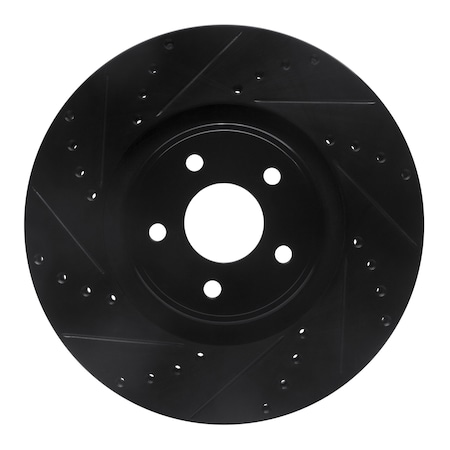 Dynamic Friction Co DFC Brake Rotor - Drilled and Slotted - Black 633-54082L
