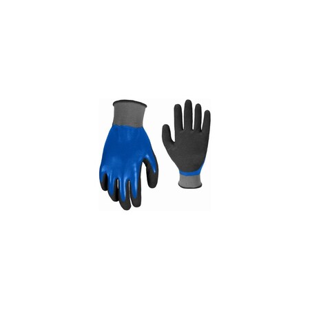 Big Time Products Double Dip Coated Gloves, Textured, Water Resistant, Men's XL 94408-26