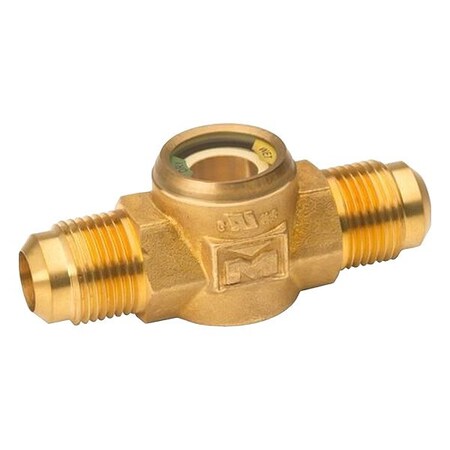 Mueller Industries Sight Glass, 3/8 in, Brass, 3 in L A 18102