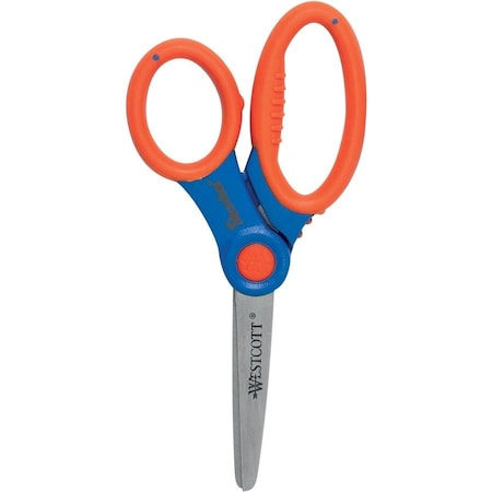 Westcott Scissors, 5" Kids Ultra Soft Handle Scissor, Blunt, W/ Anti-Microbial 14596