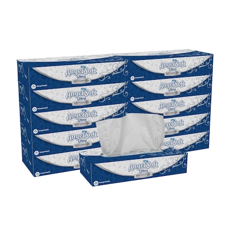 Georgia-Pacific Angel Soft Ultra Professional Series 2 Ply Facial Tissue, 125 Sheets, 10 PK 4836014