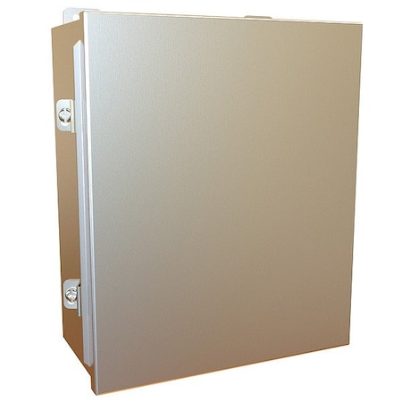 Hammond Clamps Electrical Enclosure, 12 in H, 5 in D, 10 in W, 12, 13, 3R, 4, 4X, Stainless Steel 1414N4SSK