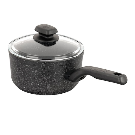 Korkmaz Ornella 2 Piece 2 Liter Quart Aluminum Nonstick Saucepan with Lid A1340
