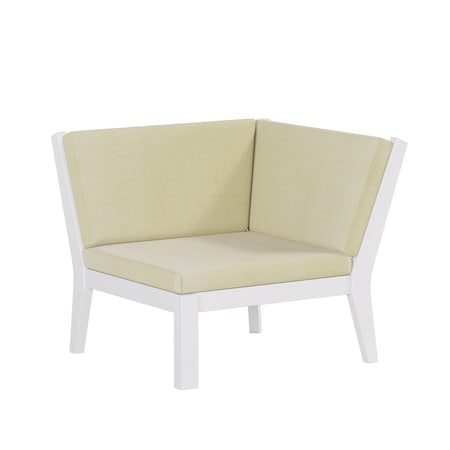 Polybird BREEZE DEEP SEAT SECTIONAL PIECE CORNER UNIT        WHITE POLYBIRD P104-WT-CACA