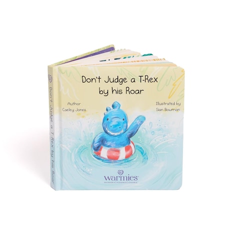 Warmies Don't Judge a T-Rex by His Roar Board Book BK-TREX1-BB